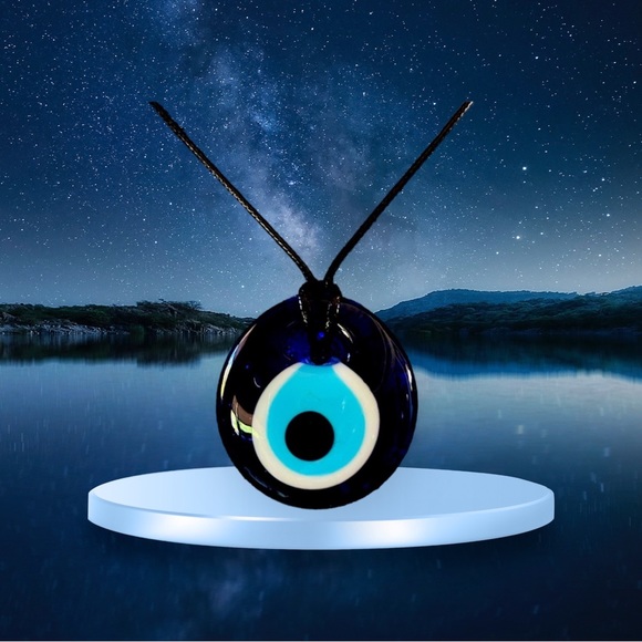 NEW…Necklace 🧿 Evil Eye Hand-Blown Glass Necklace Choker Boho - Picture 1 of 10